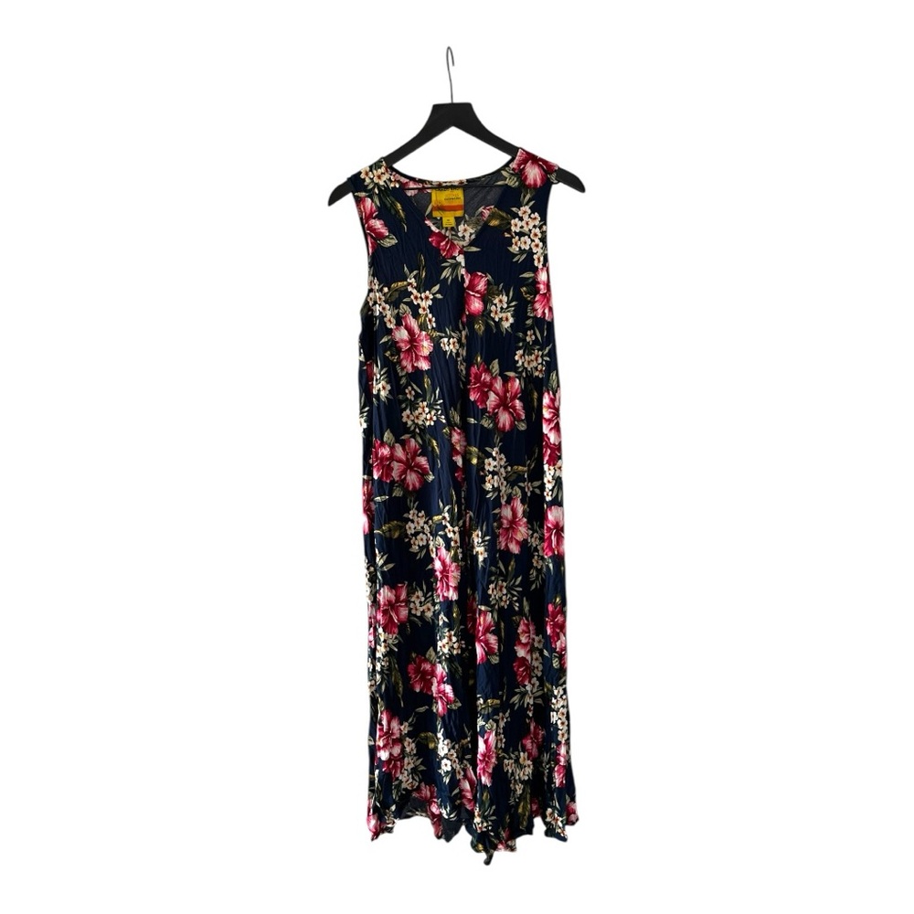 Lands’ End Dress with Hoffman California Fabrics floral hibiscus pattern